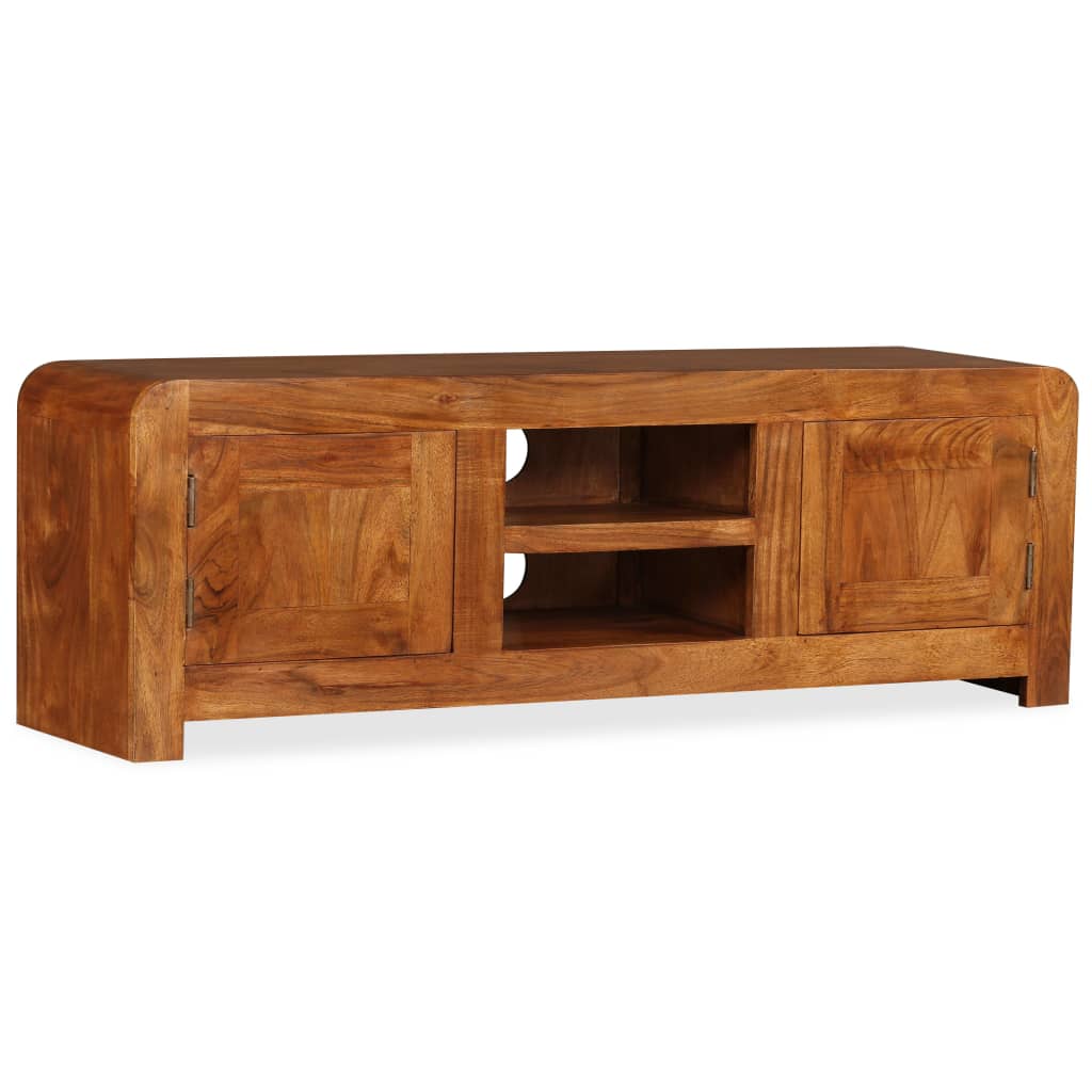 tv-skab 120x30x40 cm massivt træ honningfarvet finish