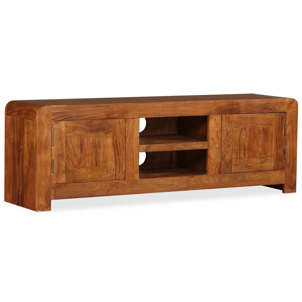 tv-skab 120x30x40 cm massivt træ honningfarvet finish