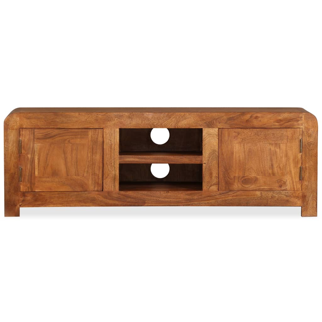 tv-skab 120x30x40 cm massivt træ honningfarvet finish
