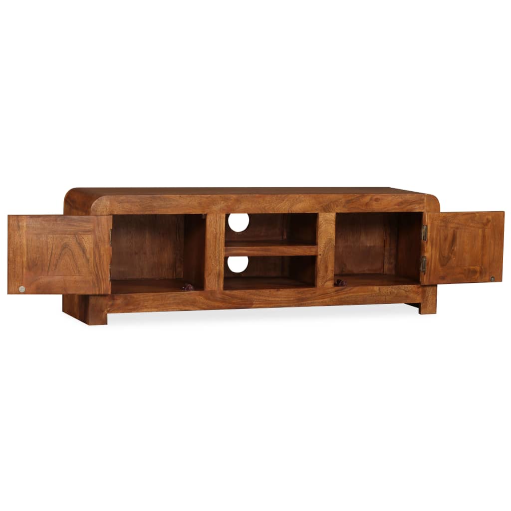 tv-skab 120x30x40 cm massivt træ honningfarvet finish