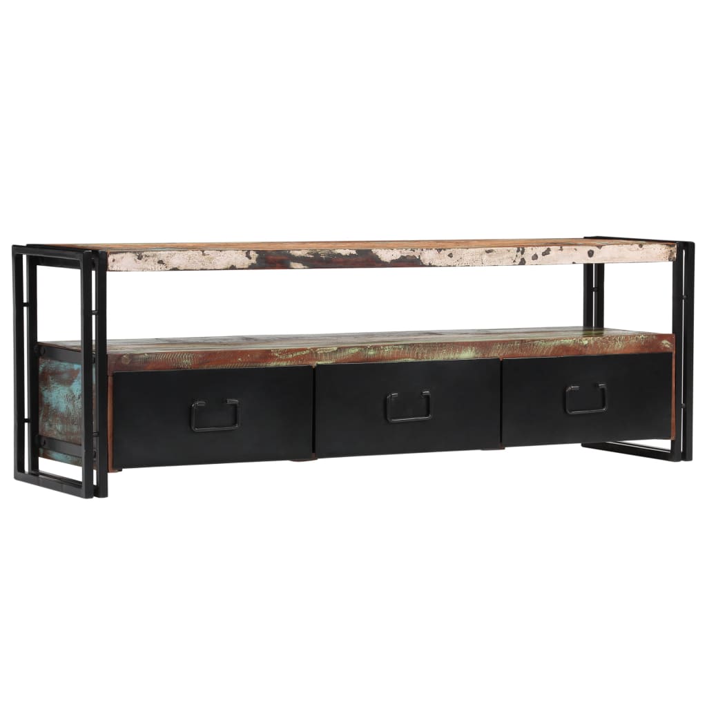 tv-skab 120x30x40 cm massivt genbrugstræ
