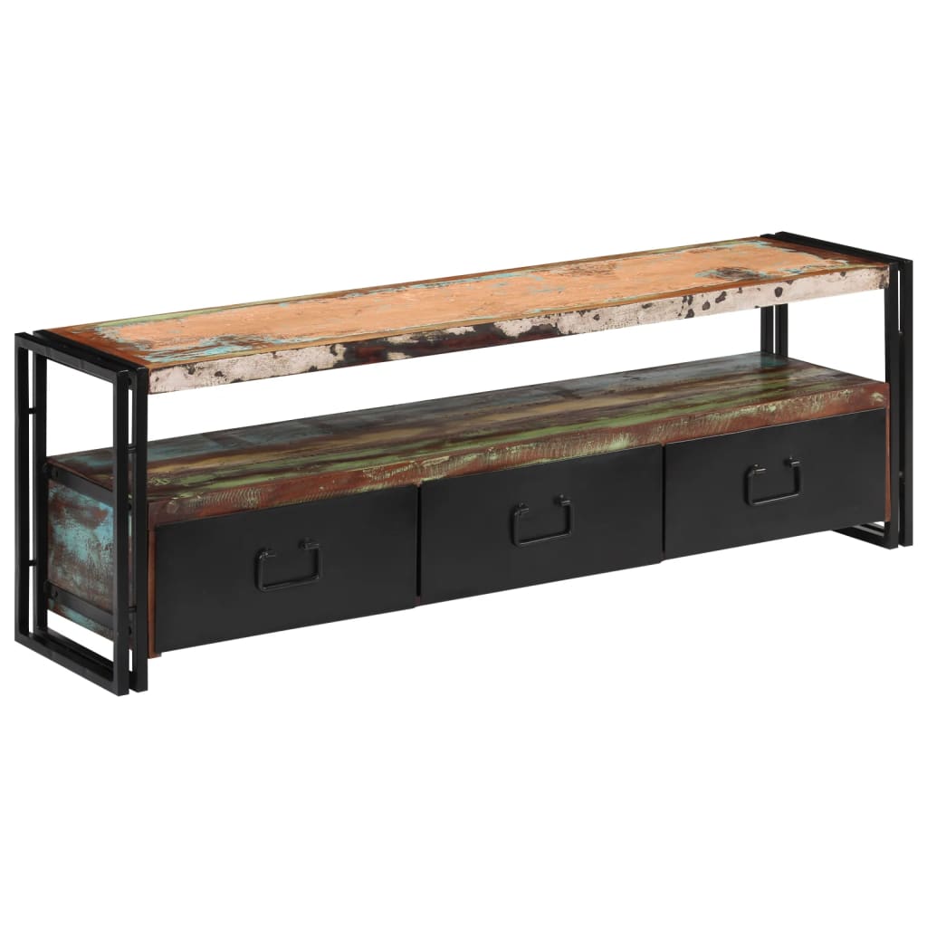 tv-skab 120x30x40 cm massivt genbrugstræ