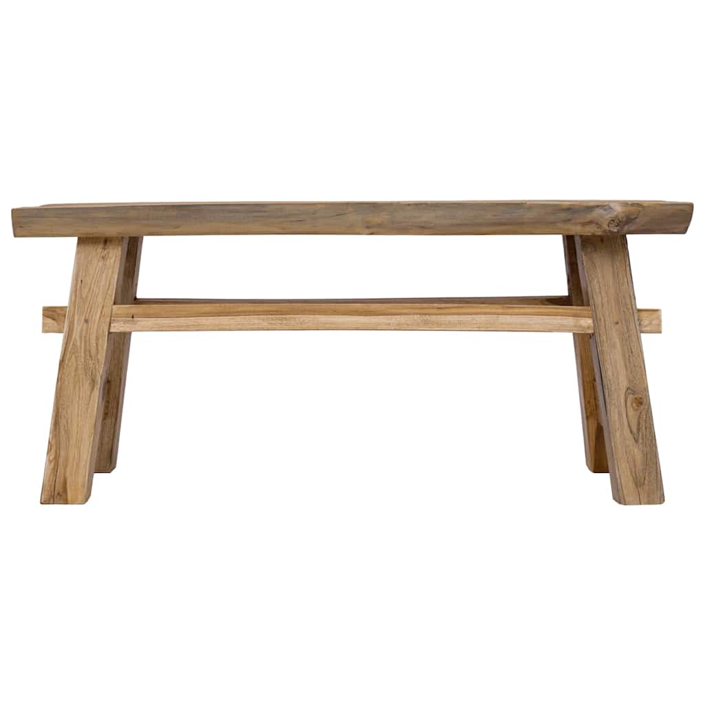 bænk 100x28x43 cm blandet genbrugstræ og massivt teaktræ