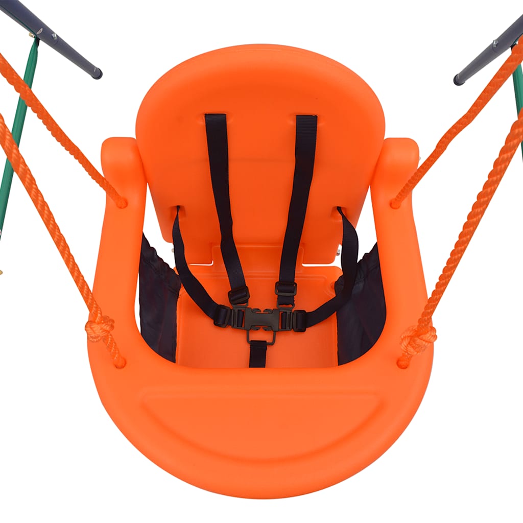 2-i-1 gynge og babygynge orange