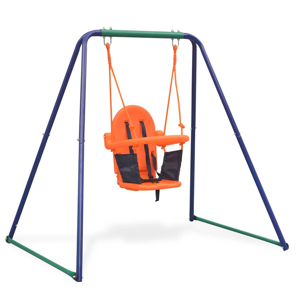 2-i-1 gynge og babygynge orange