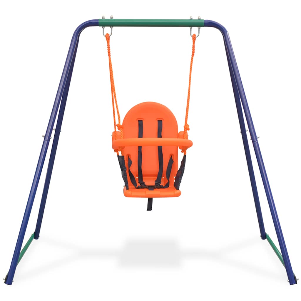 2-i-1 gynge og babygynge orange