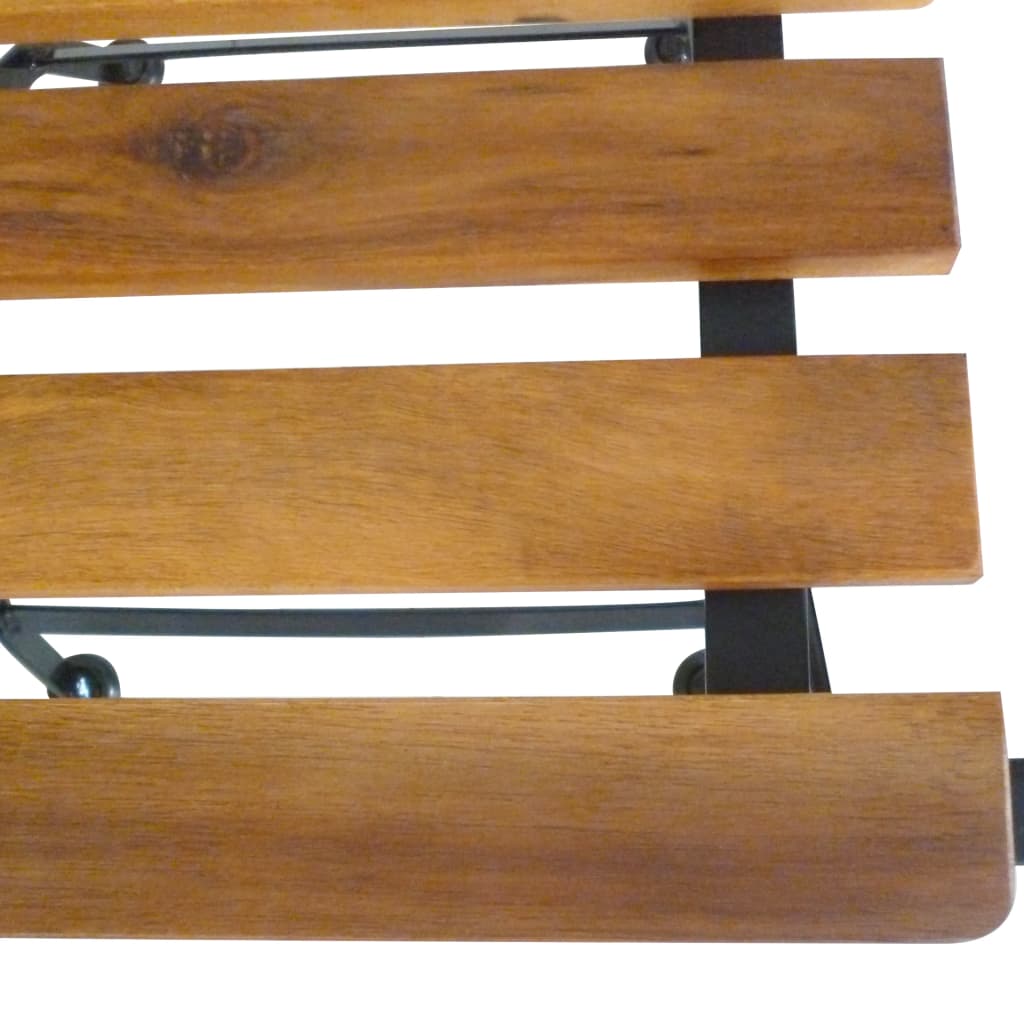 foldbare havestole 2 stk. stål og massivt akacietræ