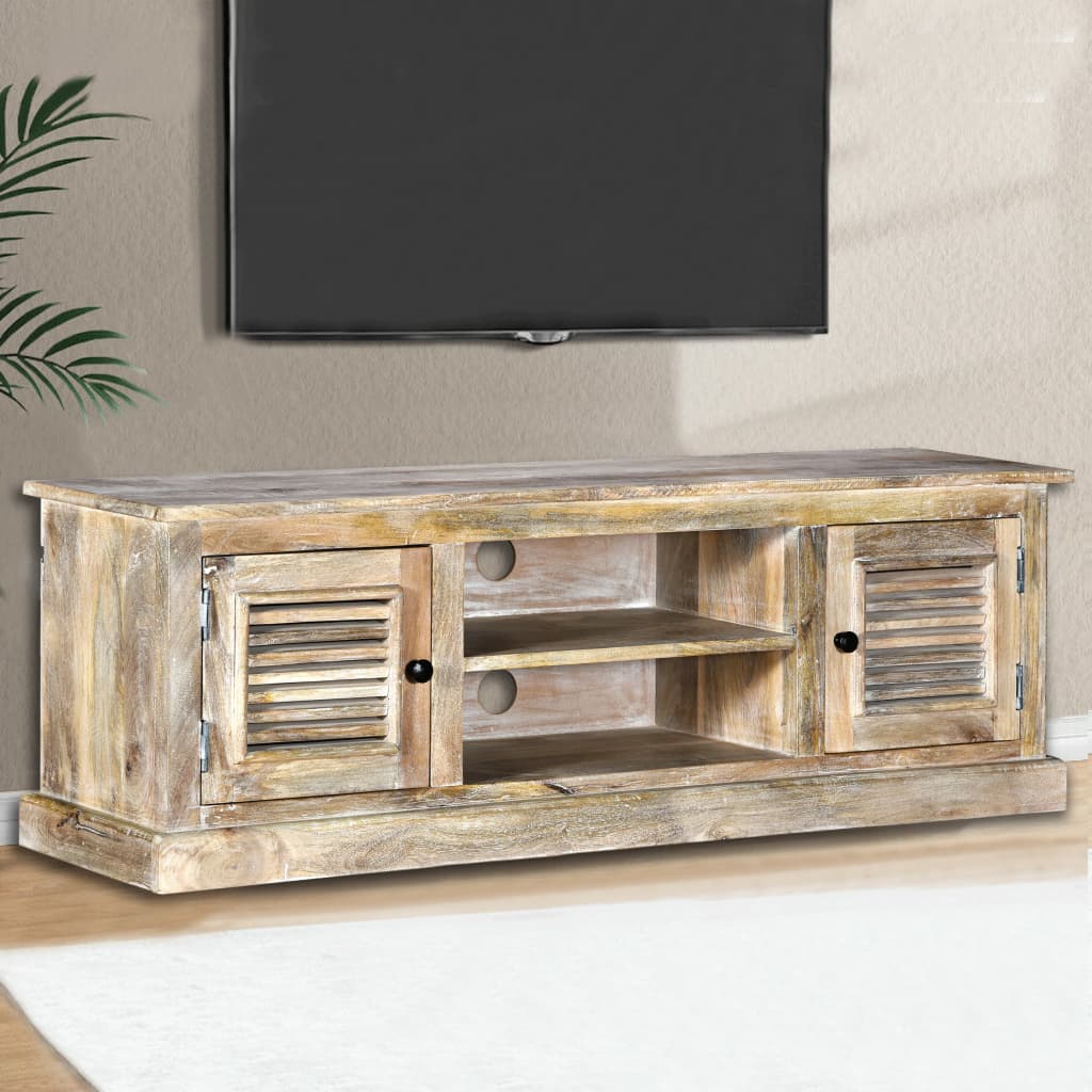 tv-skab massivt mangotræ
