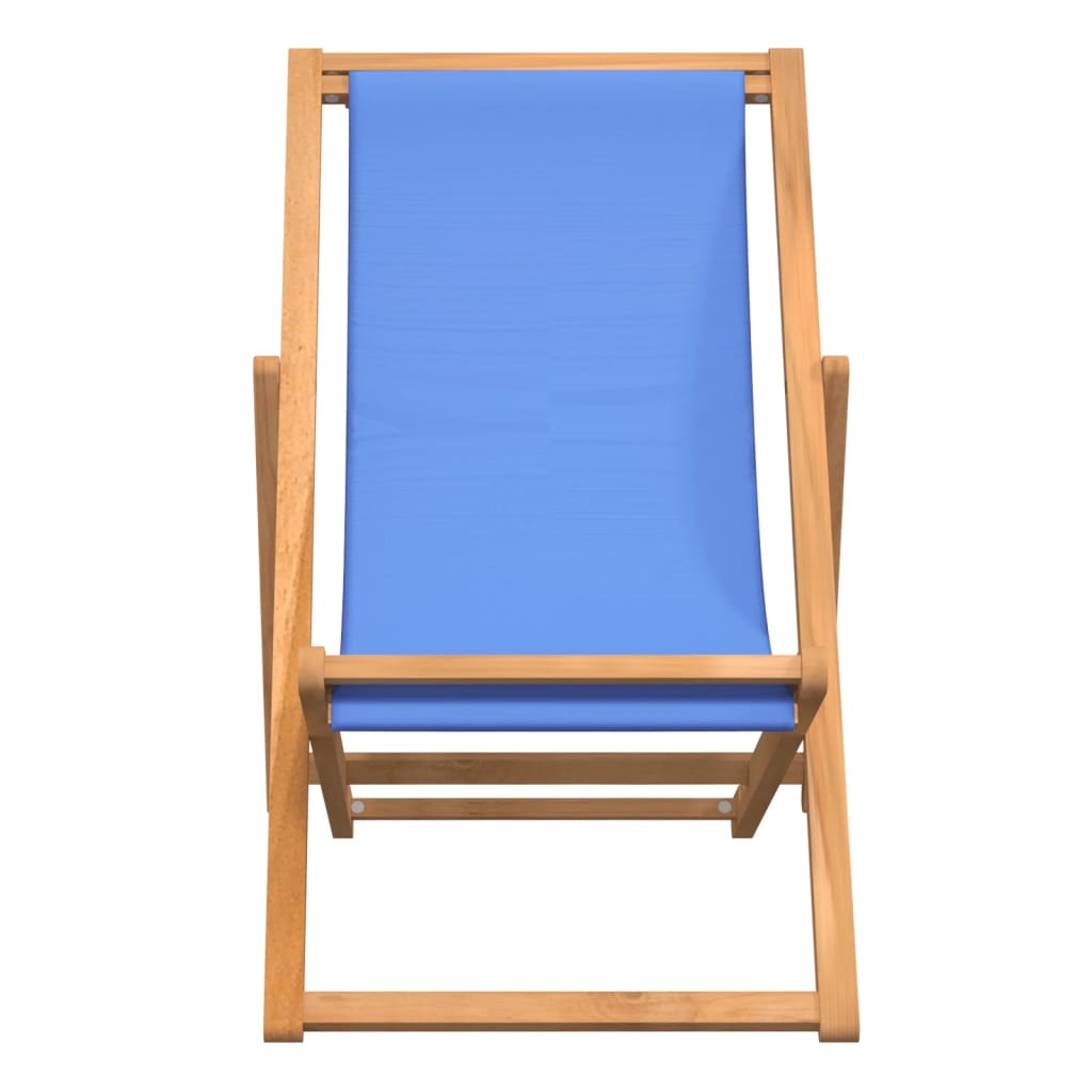 dækstol 56x105x96 cm teak blå