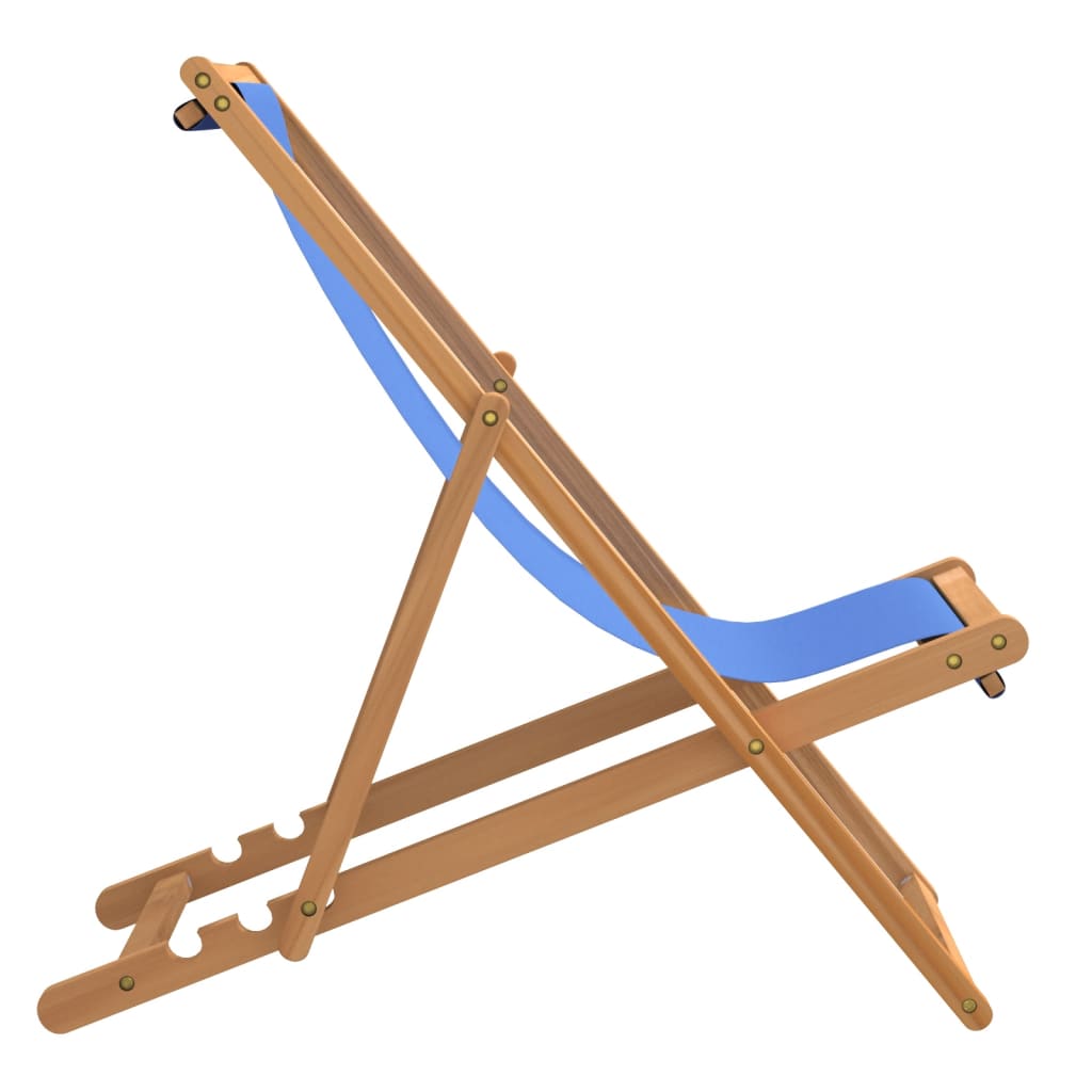 dækstol 56x105x96 cm teak blå