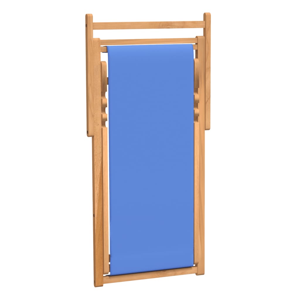 dækstol 56x105x96 cm teak blå