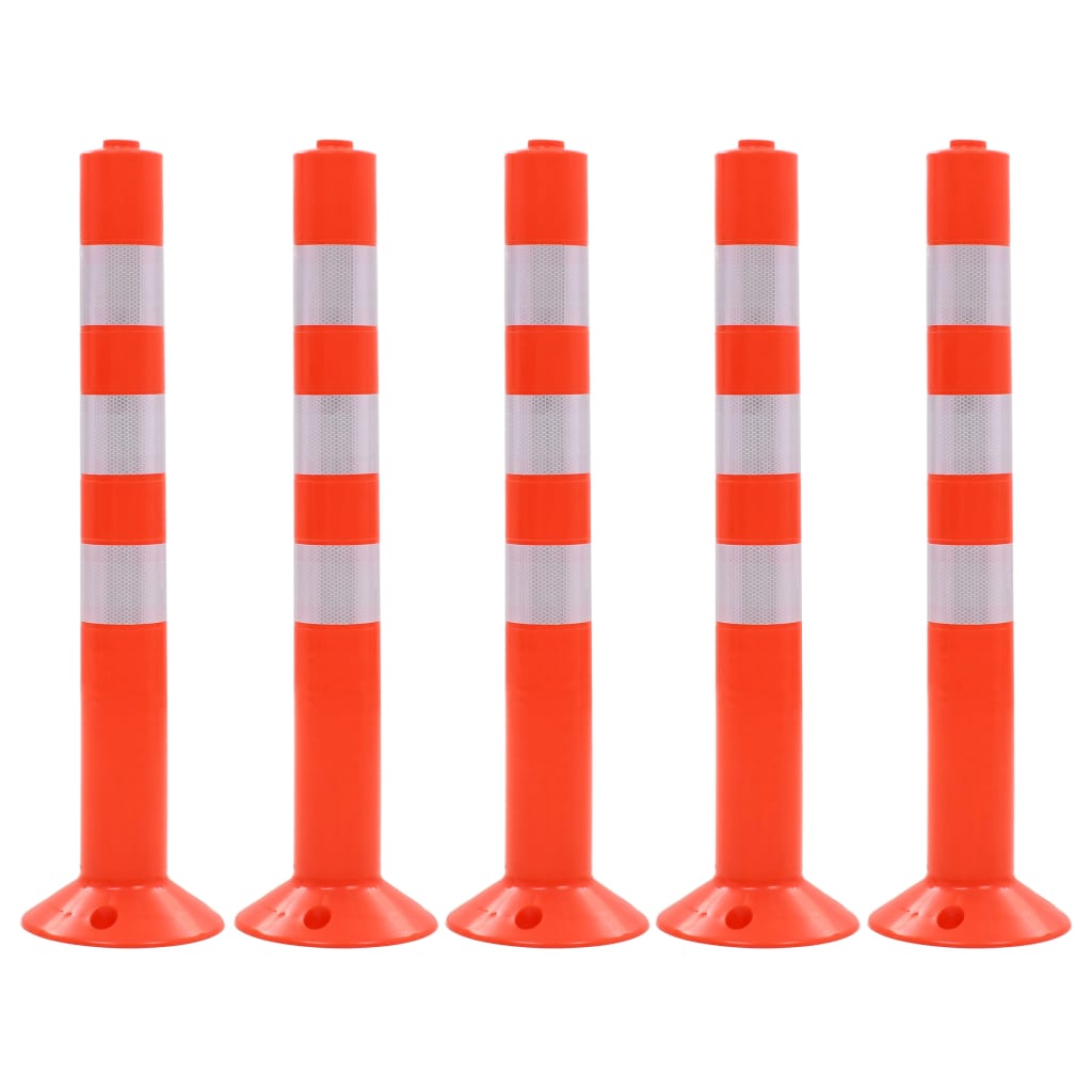 trafikkegler 5 stk. plastik 75 cm