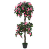 kunstig rhododendron med krukke 155 cm grøn og pink