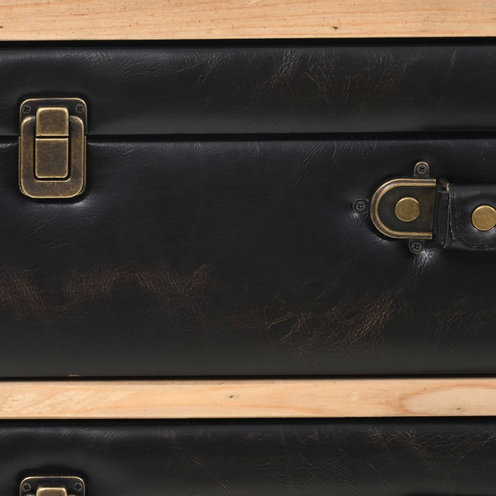 kommode 80x36x75 cm massivt grantræ