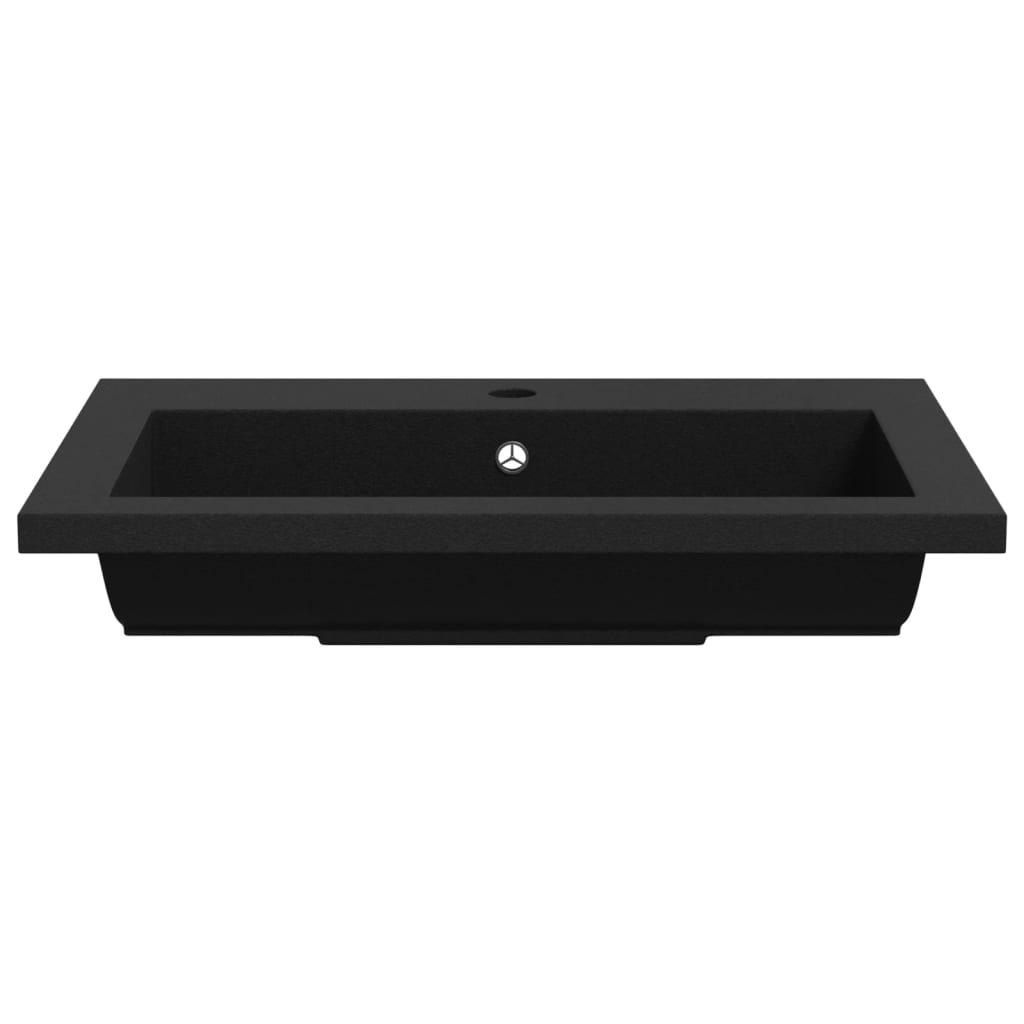 håndvask 600x450x120 mm granit sort