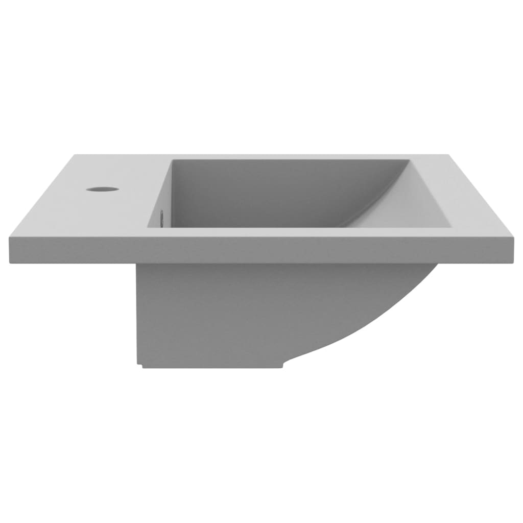 håndvask 600x450x120 mm granit grå