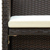 2-personers havesofa med hynder brun polyrattan