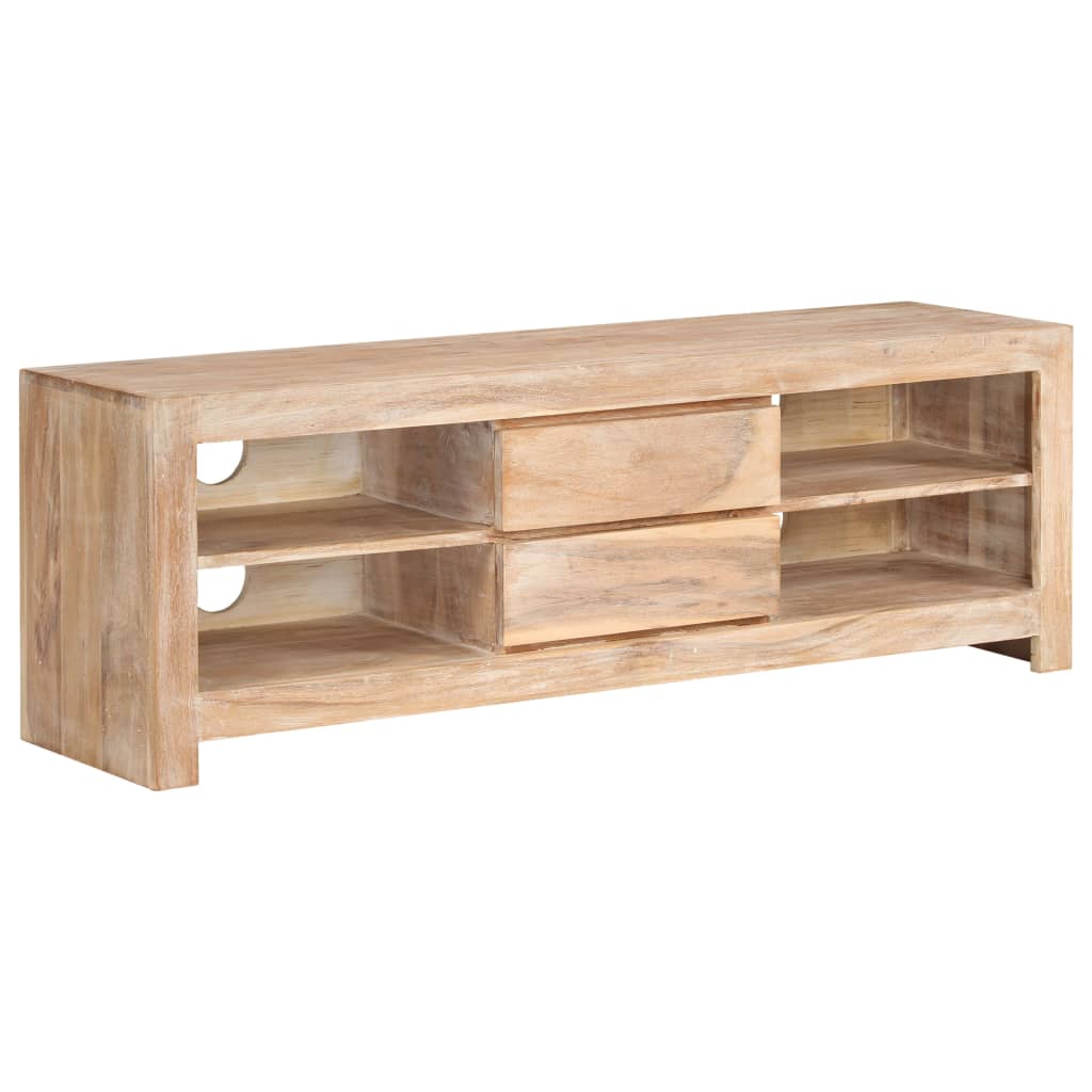 tv-skab massivt akacietræ 120 x 30 x 40 cm lysebrun