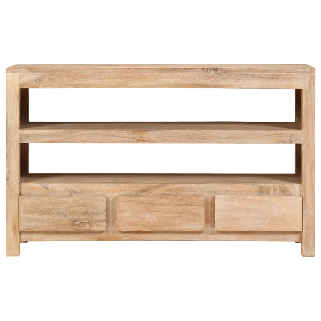 tv-skab i massivt akacietræ 90 x 30 x 55 cm lysebrun