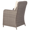 havestole med hynder 2 stk. polyrattan brun
