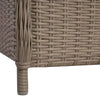 havestole med hynder 2 stk. polyrattan brun