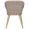 havestole med hynder 2 stk. polyrattan brun