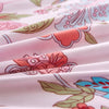 dynebetræk blomster/stribet 200x220/80x80 cm lyserød