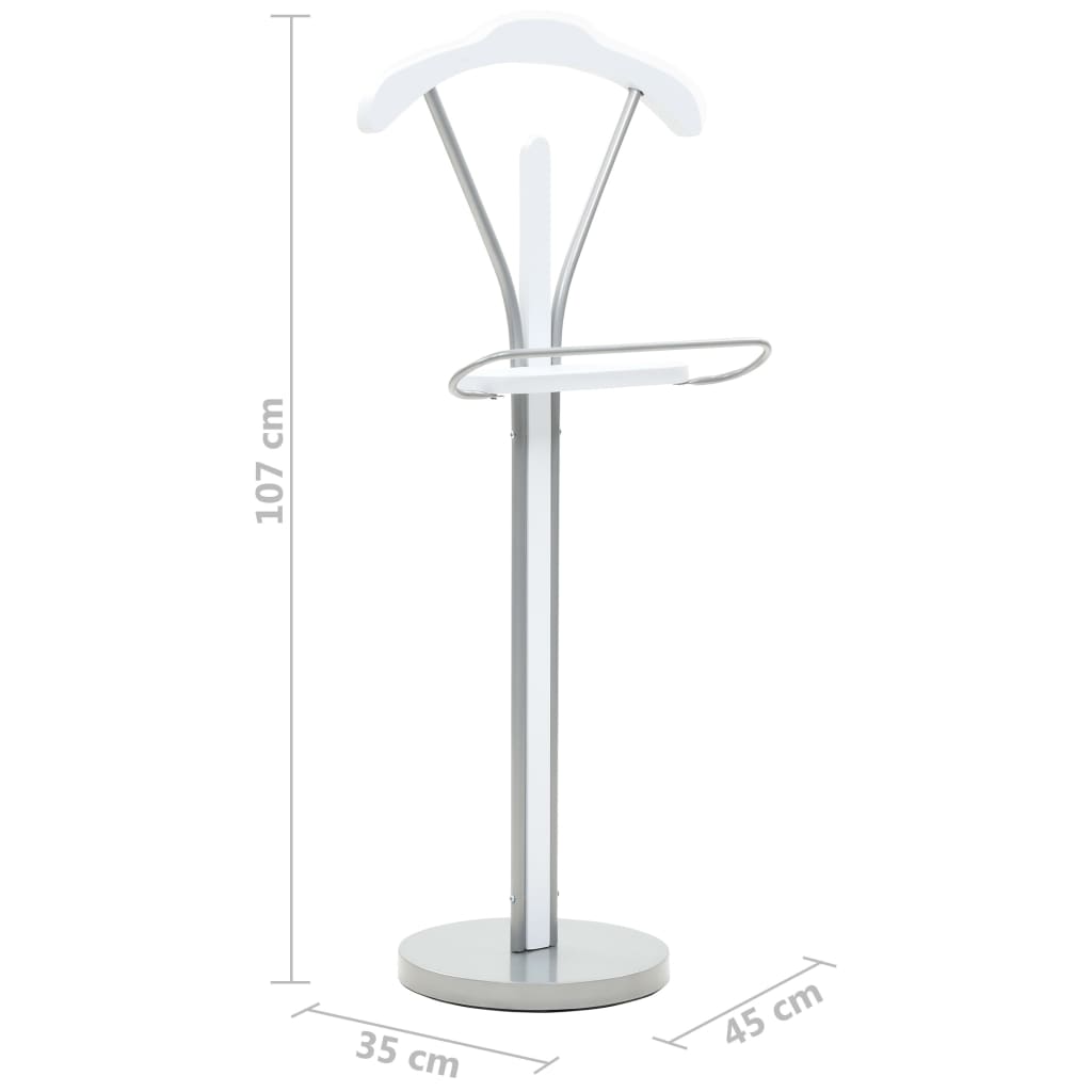 stumtjener 45 x 35 x 107 cm hvid