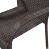 havestole 2 stk. stabelbare polyrattan brun