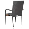 havestole 2 stk. stabelbare polyrattan brun