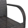 havestole 2 stk. stabelbare polyrattan brun