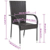 havestole 2 stk. stabelbare polyrattan brun