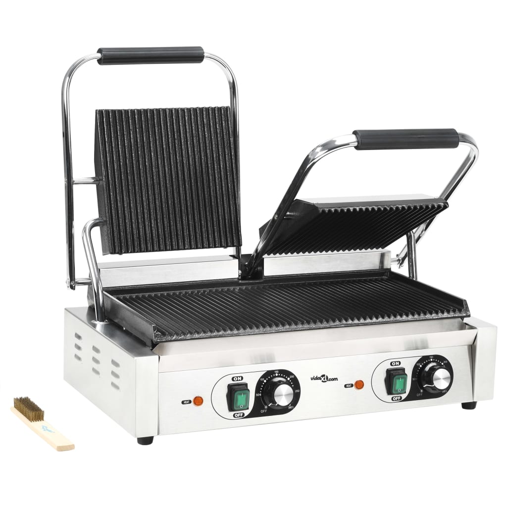 dobbelt rillet paninigrill 3600 W 57x30,5x20 cm
