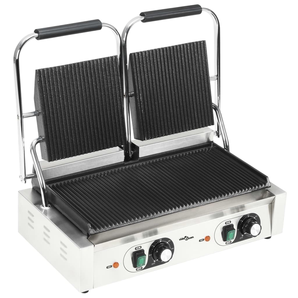 dobbelt rillet paninigrill 3600 W 57x30,5x20 cm