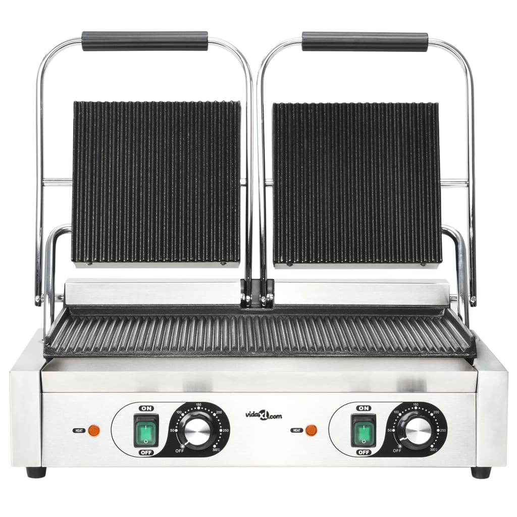 dobbelt rillet paninigrill 3600 W 57x30,5x20 cm