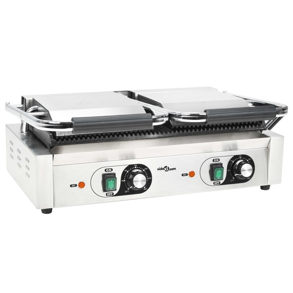 dobbelt rillet paninigrill 3600 W 57x30,5x20 cm