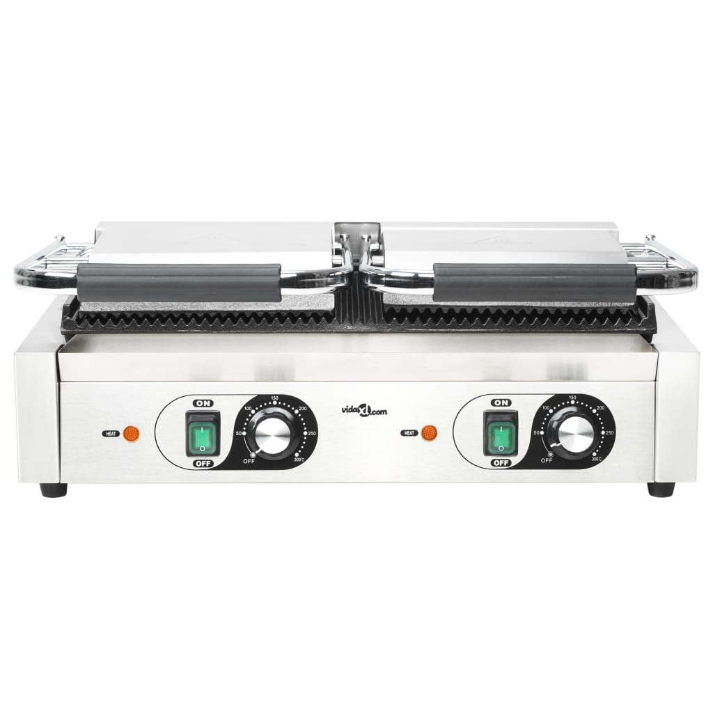 dobbelt rillet paninigrill 3600 W 57x30,5x20 cm