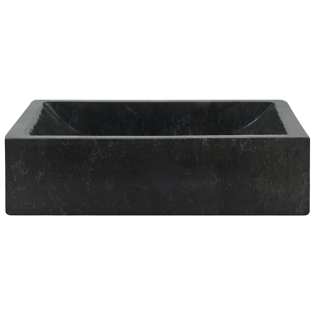 håndvask 45x30x12 cm marmor sort højglans
