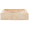 håndvask 45x30x12 cm marmor cremefarvet højglans