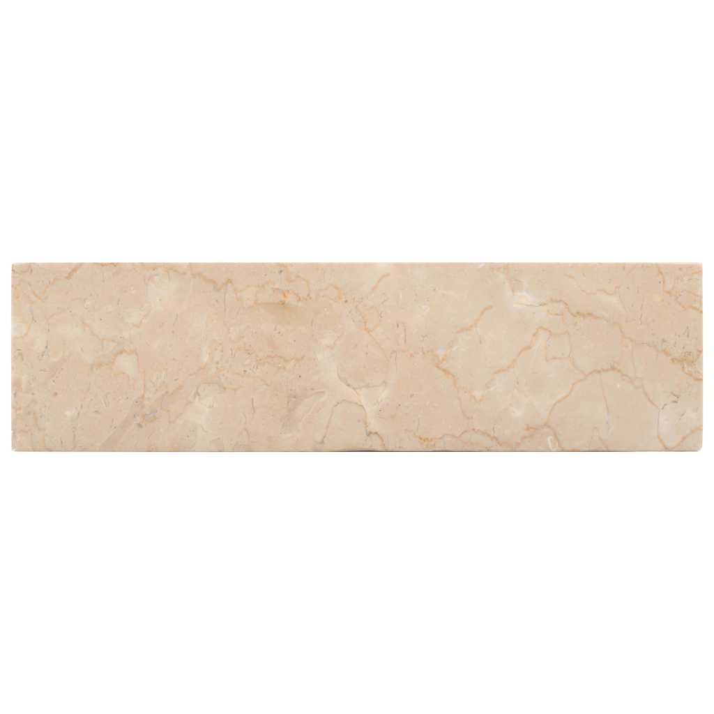 håndvask 45x30x12 cm marmor cremefarvet højglans