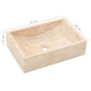 håndvask 45x30x12 cm marmor cremefarvet højglans