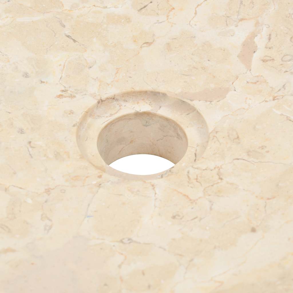 håndvask 40 x 12 cm marmor cremefarvet