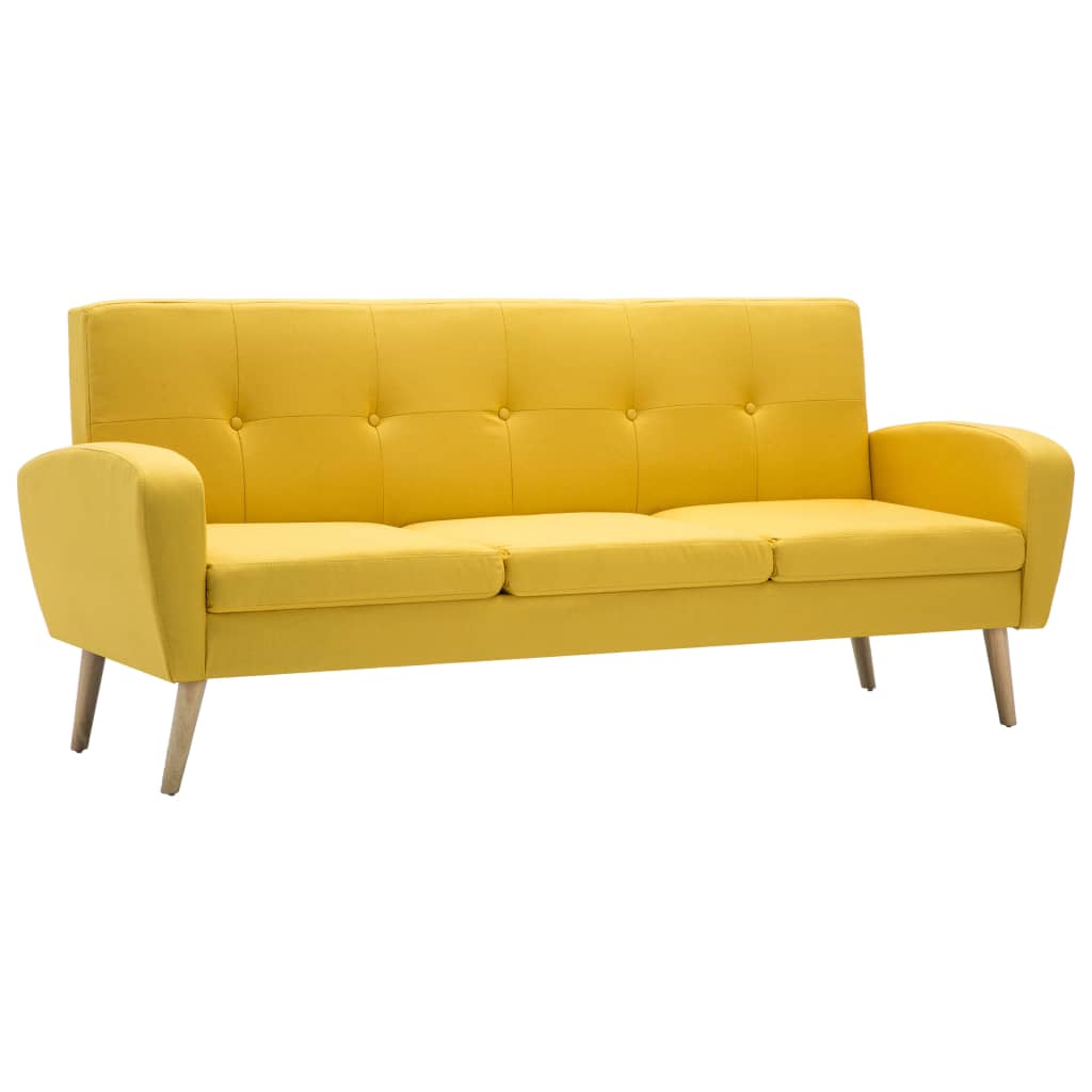 3-personers sofa i stof gul