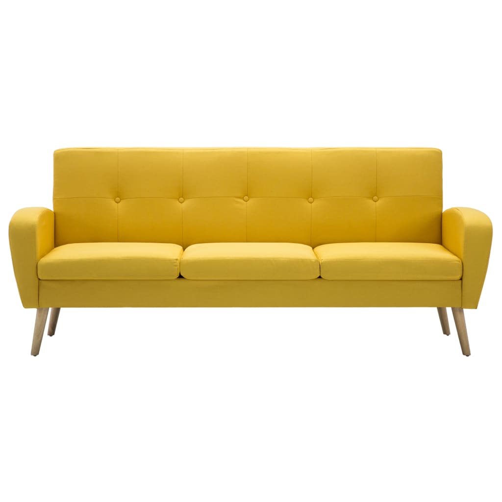 3-personers sofa i stof gul