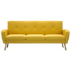 3-personers sofa i stof gul