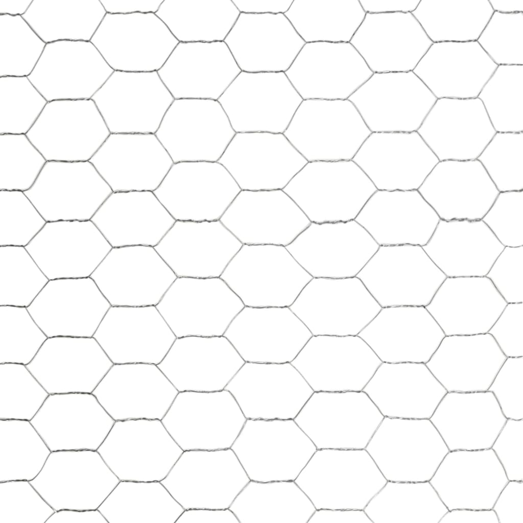 hønsenet galvaniseret stål 25 x 1,5 m sølvfarvet