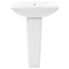 fritstående vask med piedestal keramik hvid 580 x 470 x 200 mm