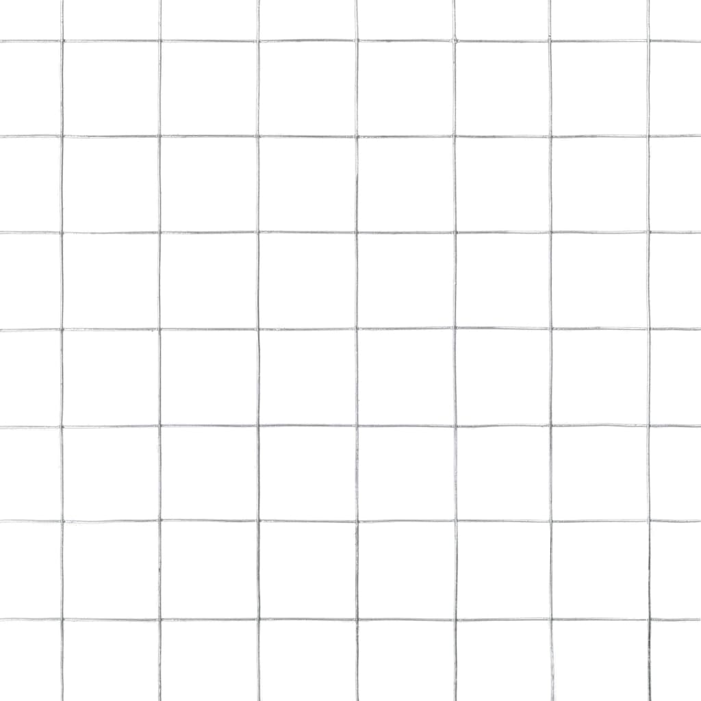 hønsenet galvaniseret stål 25 x 1,5 m sølvfarvet