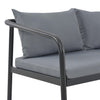 2-personers havesofa med hynder grå aluminium