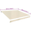 markisedug 500x300 cm cremefarvet